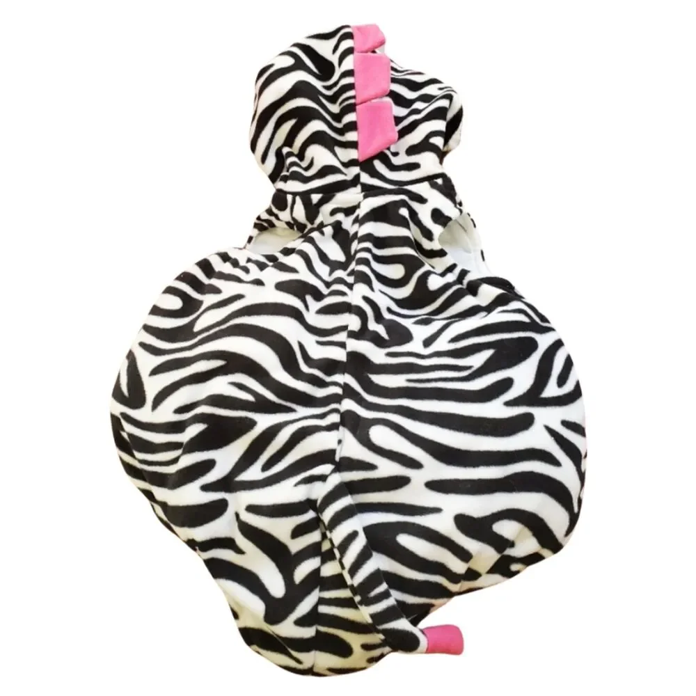 Infant Baby Zebra Costume Plush Hooded Halloween 3-6m